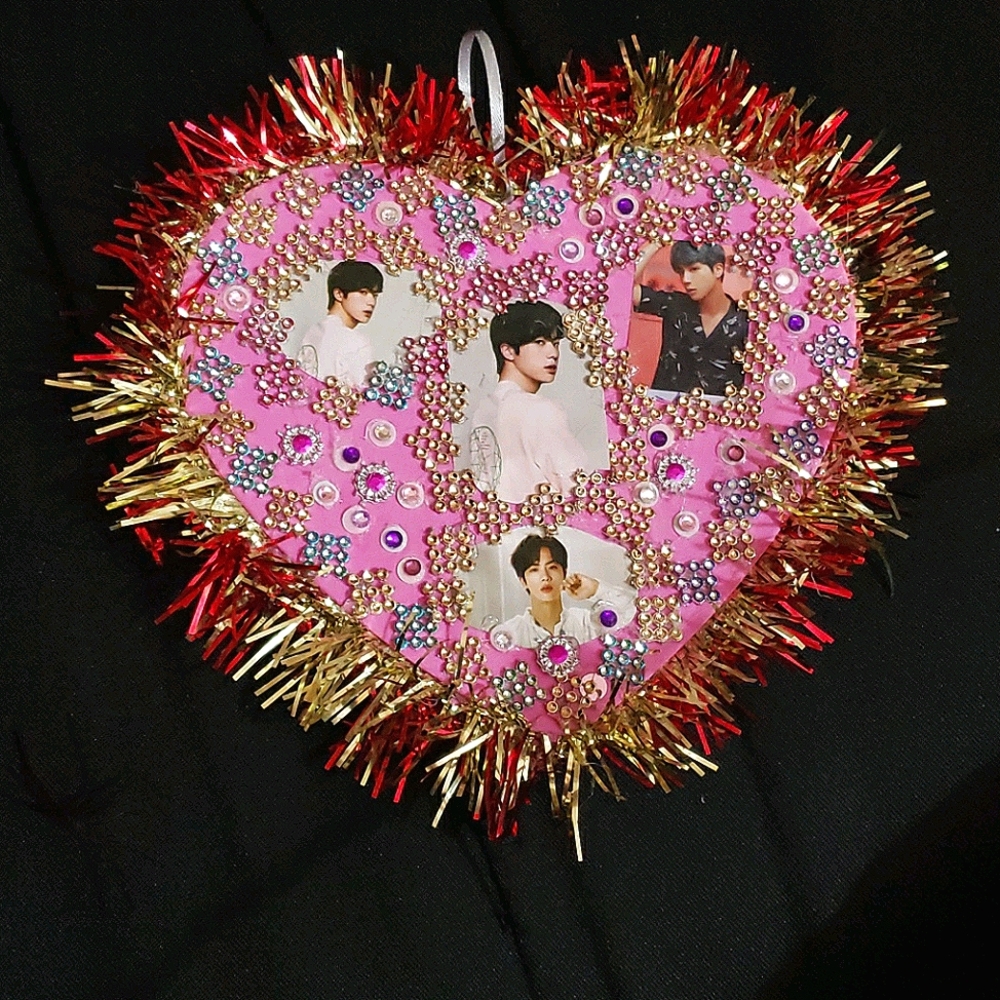BTS Jin Heart Hanging Holiday Decoration